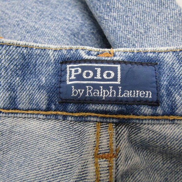 NEW POLO RALPH LAUREN Womens Crop Flare Distressed Jeans Size 27 Dossi Blue - Picture 10 of 16